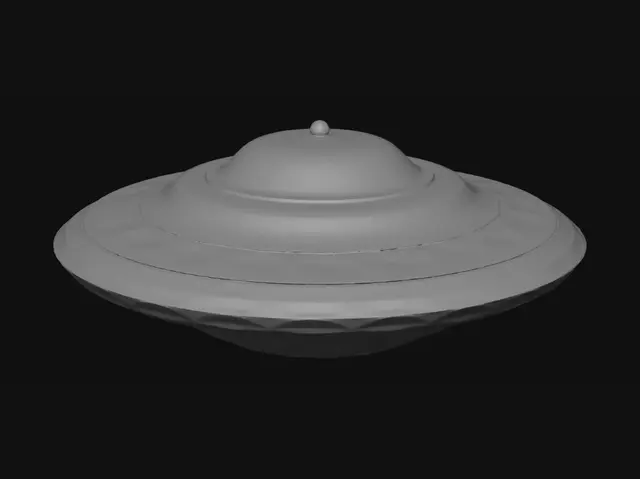 3D model for UFOの1番薄い部分に1、5cmの凹みを与える