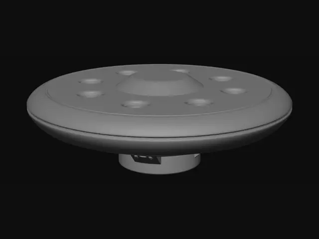 3D model for 薄いUFOに1、3cmくらいの凹みが5cmごとくらいに1番縁の部分にある