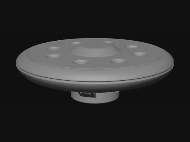 3D model for 薄いUFOに1、3cmくらいの凹みが5cmごとくらいに1番縁の部分にある