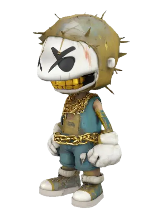 Smiley Spikes - Figurines 3D model, vytvořený pomocí AI