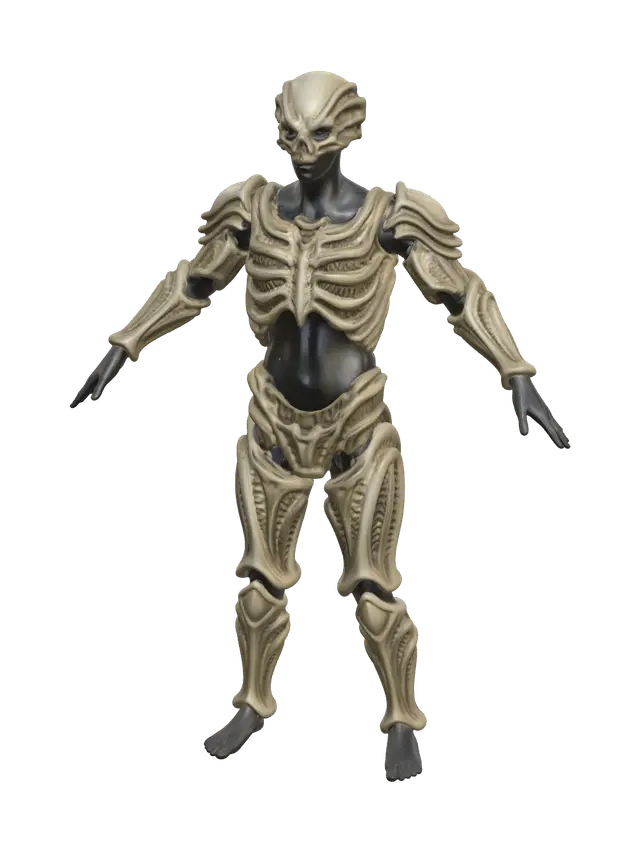 Realistic Skeletonarmor - Armorset 3D model, vytvořený pomocí AI