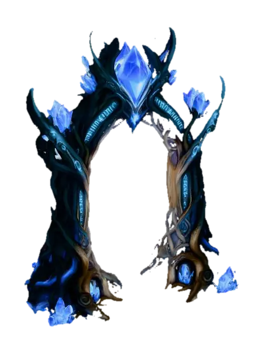 Ethereal Portal - Gate-3D-modell, genererad av AI