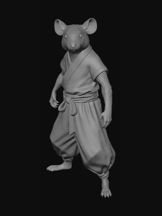 3D model for Zen Warrior Rat