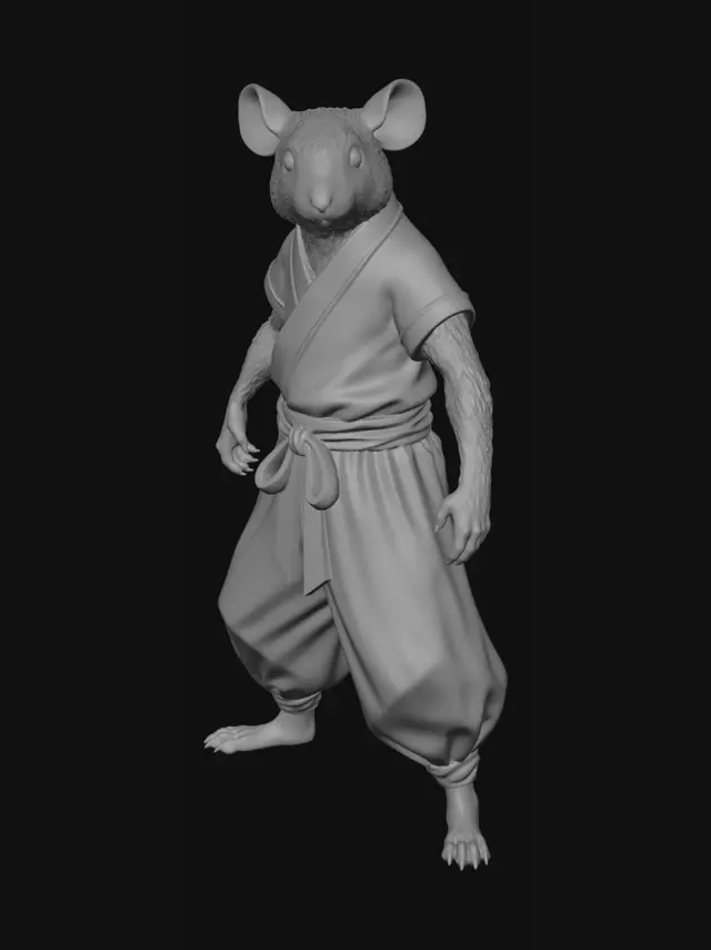 3D model for Zen Warrior Rat