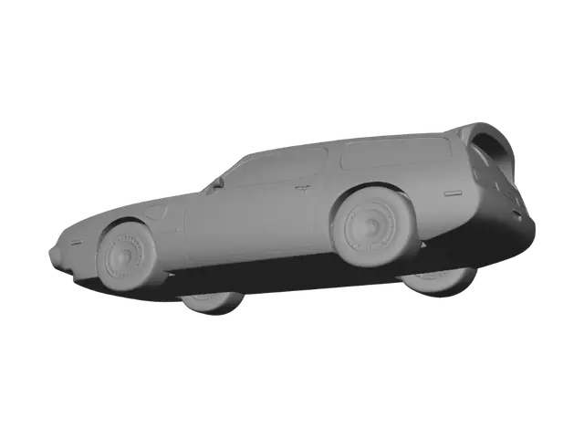 3D model for Classic White Pontiac Trans Am