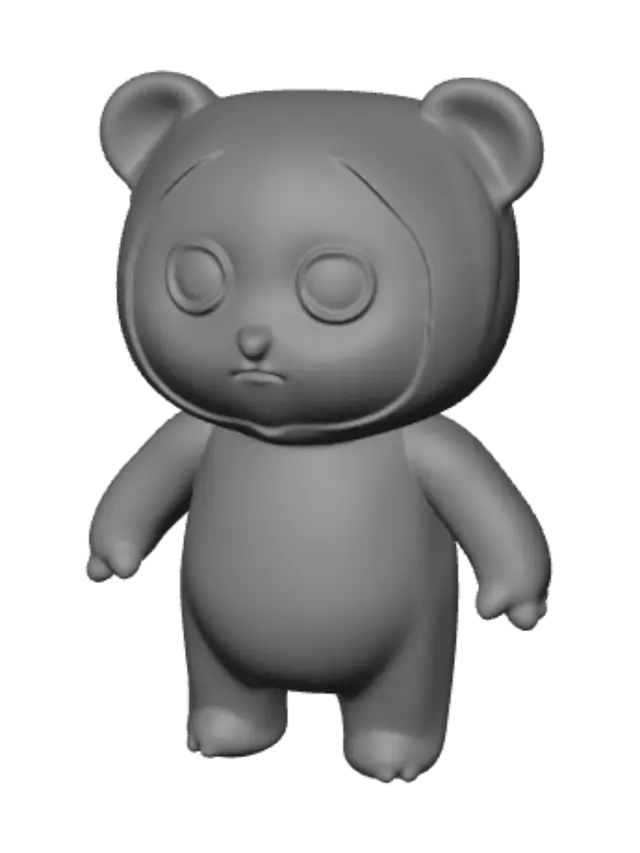 3D model for Child's drawing of a blue-eyed person