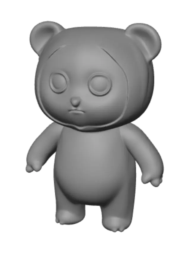 3D model for Child's drawing of a blue-eyed person