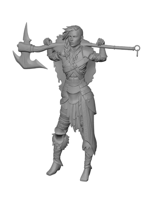 3D model for Crimson Halberd Maiden