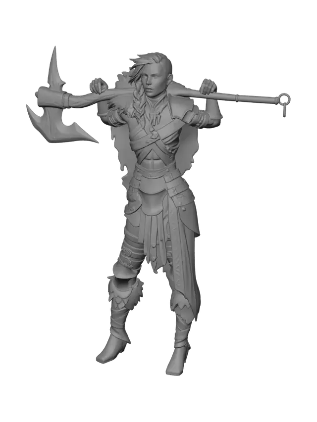 3D model for Crimson Halberd Maiden