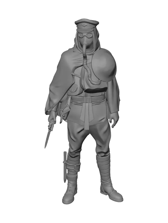 3D model for Gas Masked Soldier