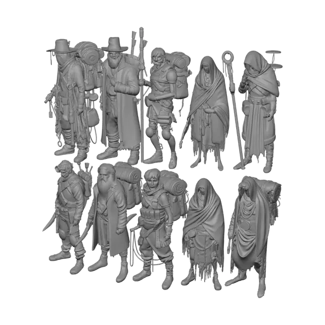 3D model for Fantasy Adventurers Party