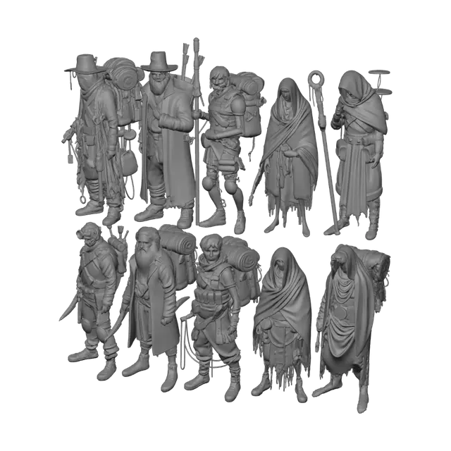 3D model for Fantasy Adventurers Party