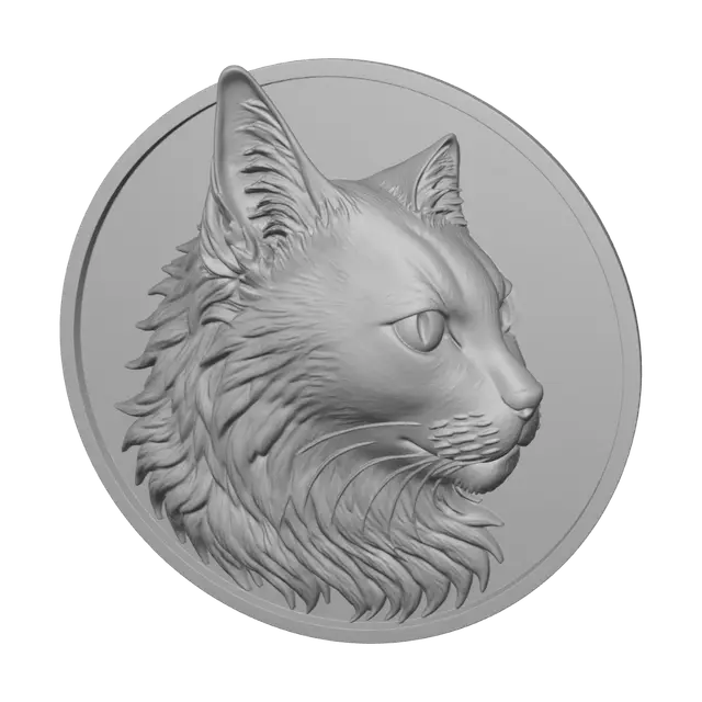 3D model for Cat in Profile