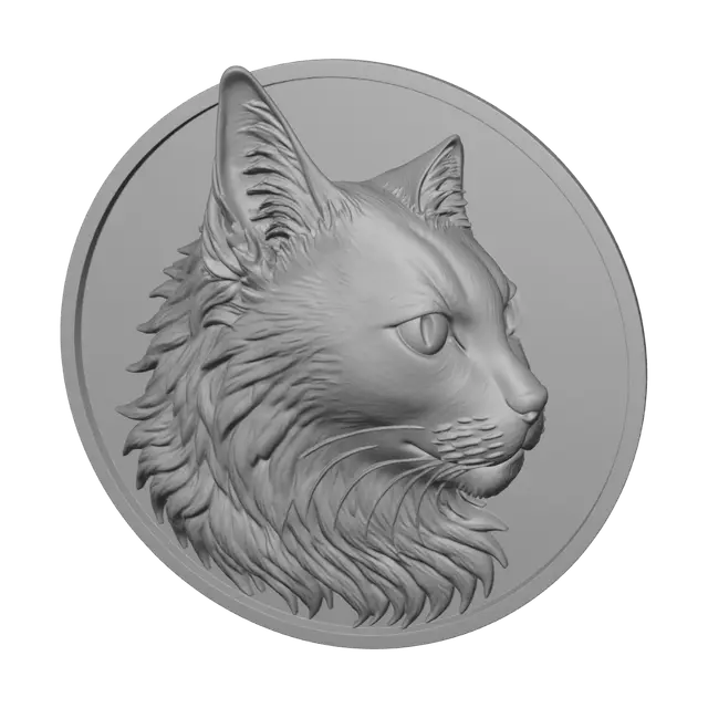 3D model for Cat in Profile