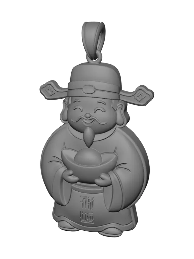 3D model for Phúc Lộc Thọ Gold Pendant