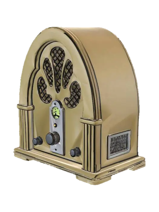 Antique radio - Dials 3D model, vytvořený pomocí AI
