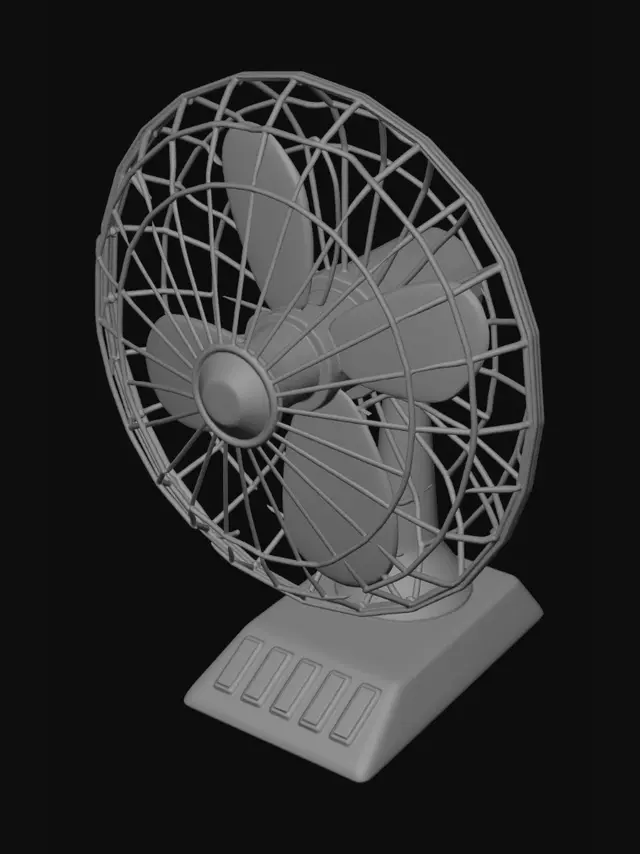 3D model for Vintage Desk Fan
