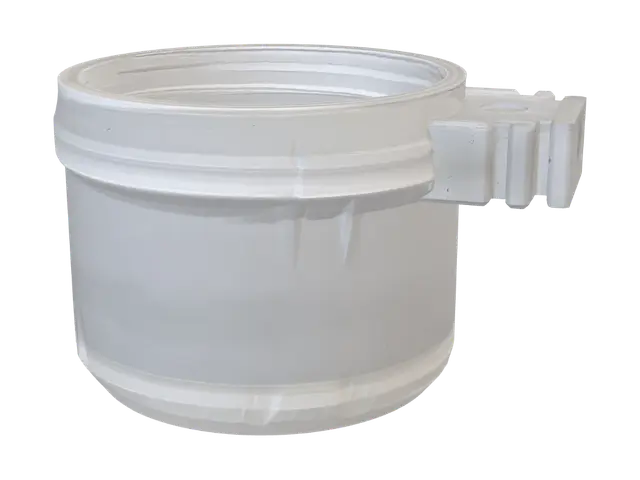 3D model for Clear plastic cylindrical container with latch