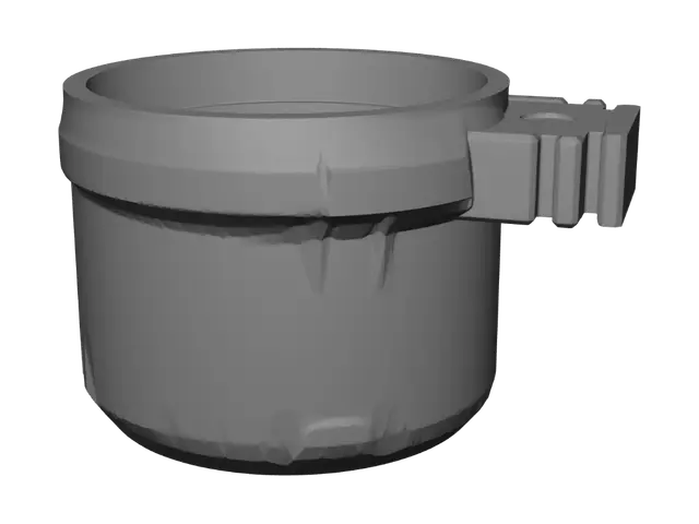 3D model for Clear plastic cylindrical container with latch