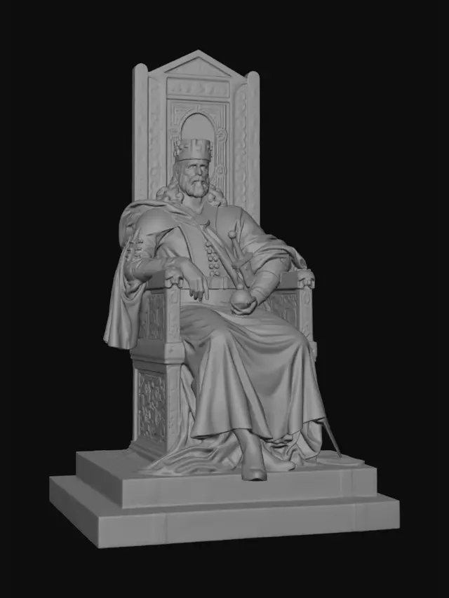 3D model for Crimson King on the Ornate Throne