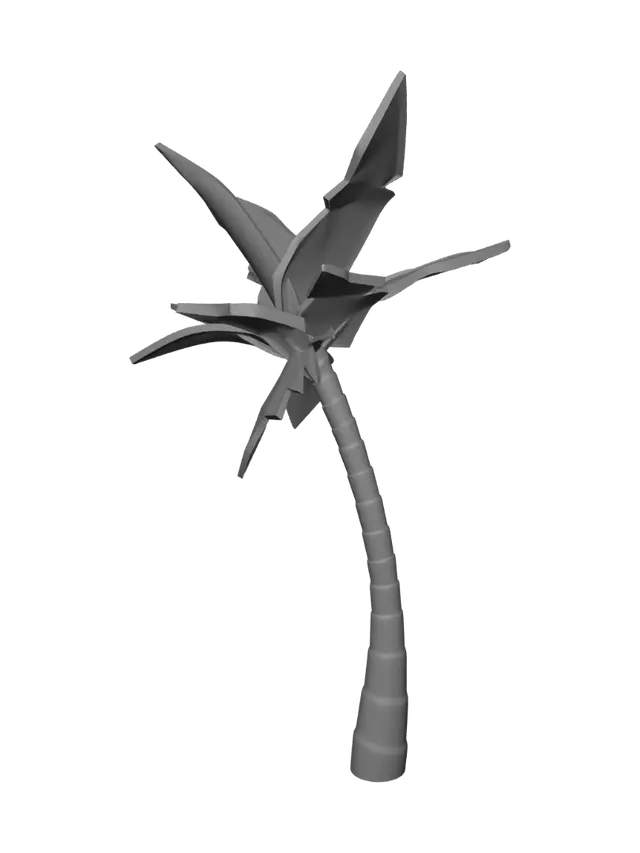 3D model for Low-Poly Palm Tree