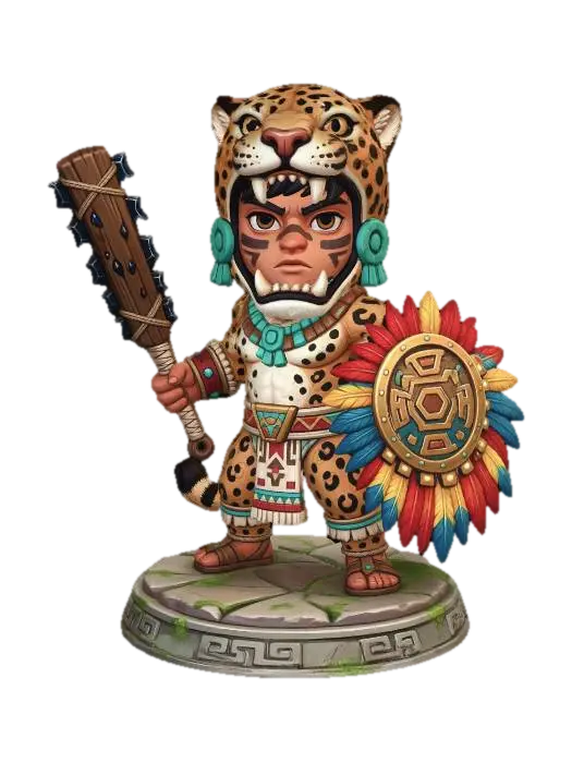 Leopard Warrior 3D model, vytvořený pomocí AI