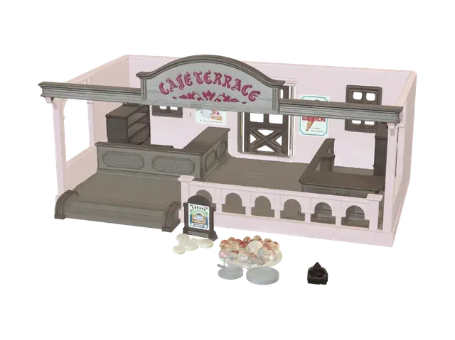 3D model for Pastel Café Diorama