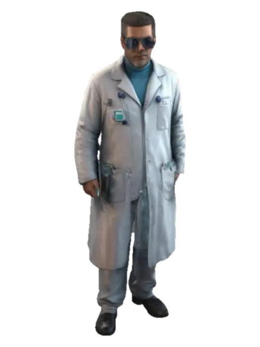 Highly Detailed, Ultra Realistic, Cool Scientist man, sunglasses. 3D model, vytvořený pomocí AI