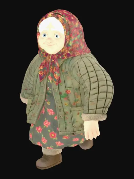 3D model for Grandmother in a Floral Coat