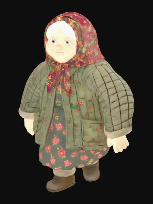 3D model for Grandmother in a Floral Coat