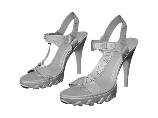 3D model for Geometric Strappy Platform Heels