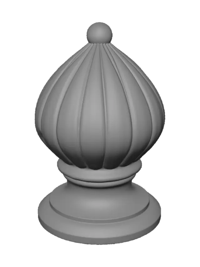 3D model for Golden onion finial
