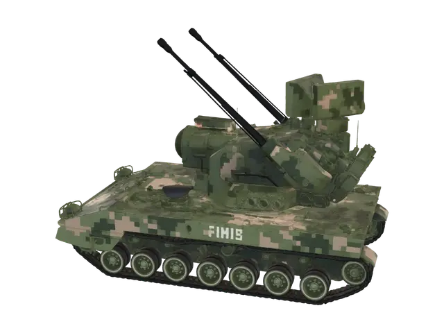3D model for Twin-Barrel Self-Propelled Gun
