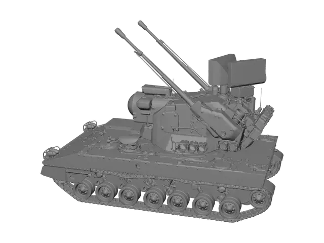 3D model for Twin-Barrel Self-Propelled Gun