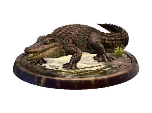 Armored Crocodile 3D model, vytvořený pomocí AI
