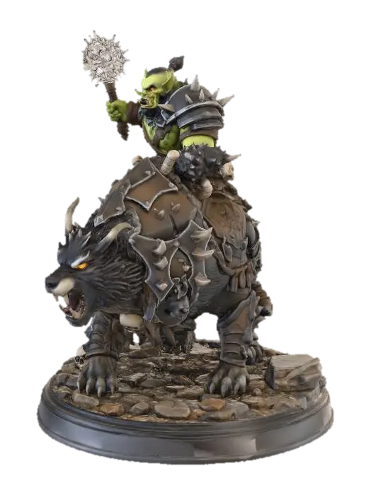 Orc Warlord's Fury mounted 3D model, vytvořený pomocí AI