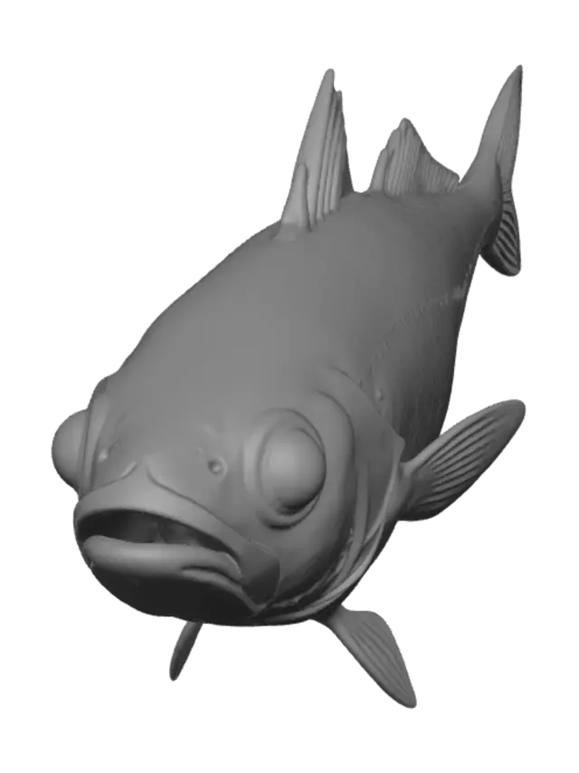 3D model for Grayscale Carp