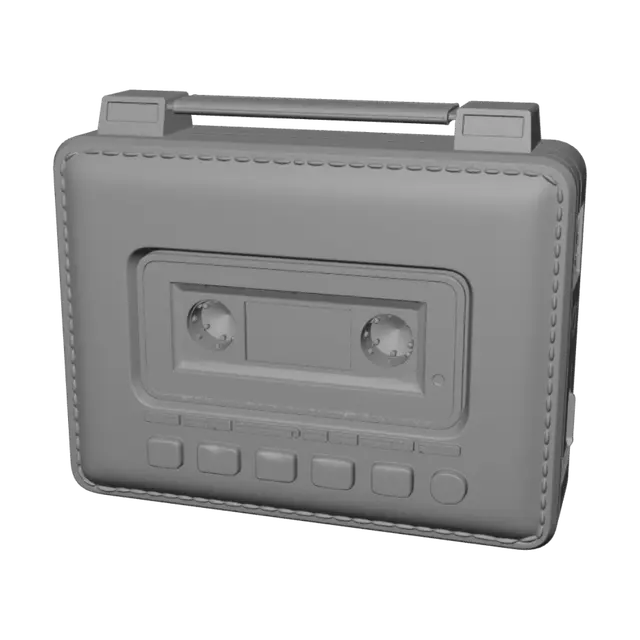 3D model for A leather wrapped Sony walkman from the 1980s
