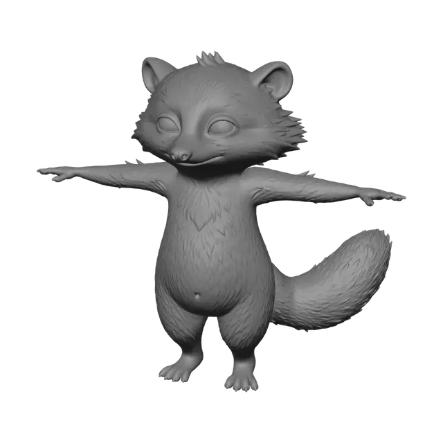 3D model for Wide-Armed Raccoon
