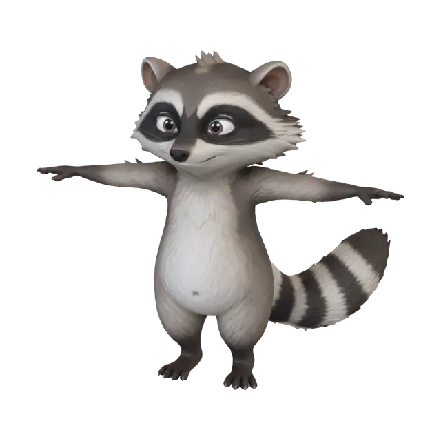 3D model for Wide-Armed Raccoon