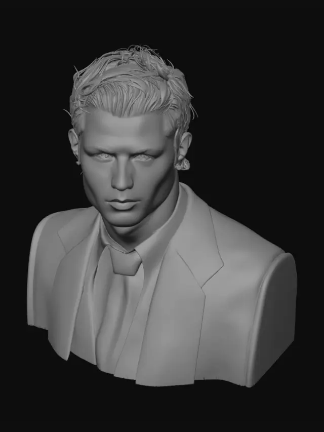 3D model for Sleek Portrait in a Suit