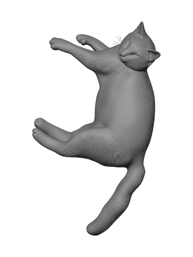 3D model for Stretching Orange Tabby