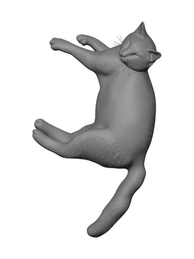 3D model for Stretching Orange Tabby