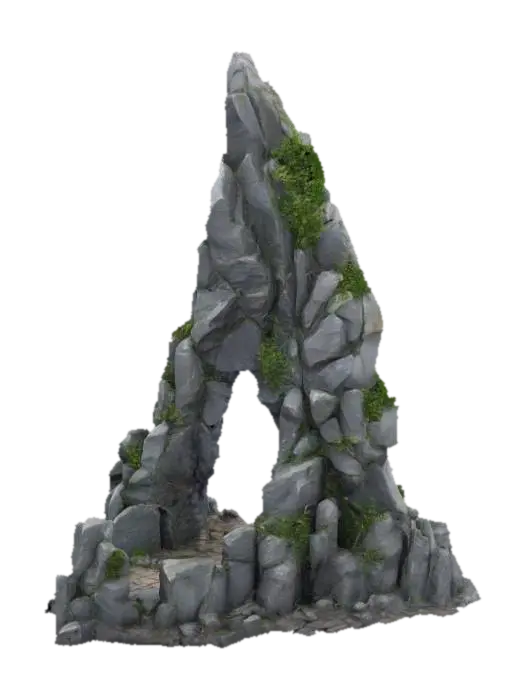Modelong 3D na Ancient Stone Archway - Rocks, ginawa ng AI