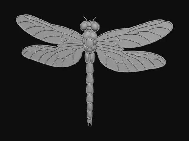 3D model for Stained Glass Dragonfly