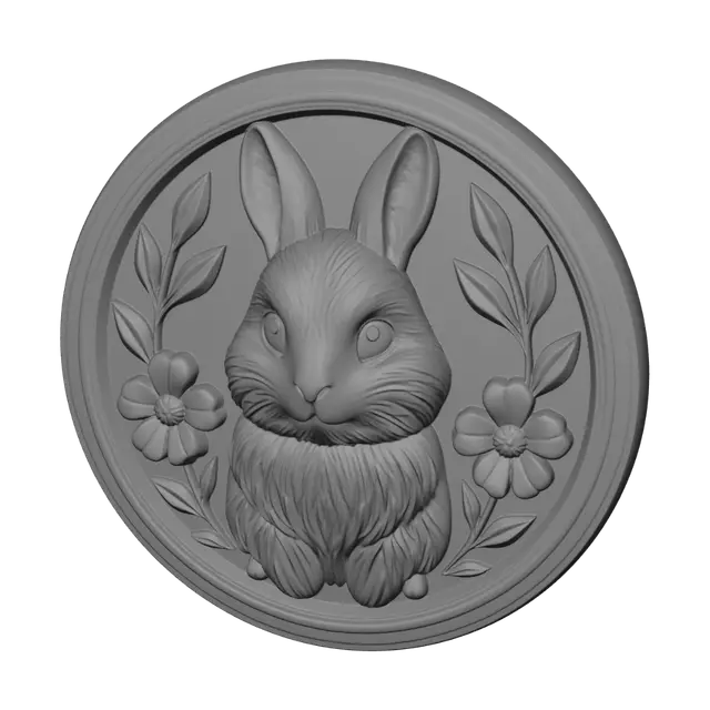 3D model for Rabbit in a Laurel Circle