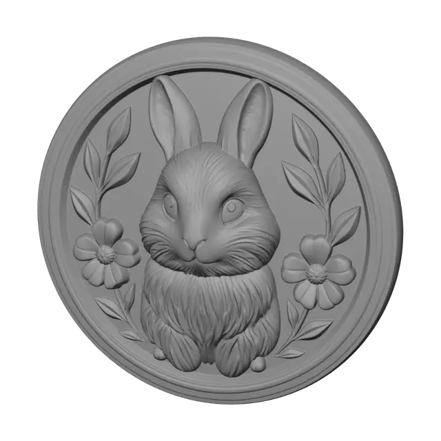 3D model for Rabbit in a Laurel Circle