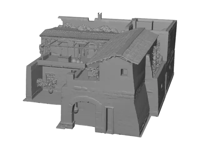 3D model for Sunlit Mediterranean Courtyard