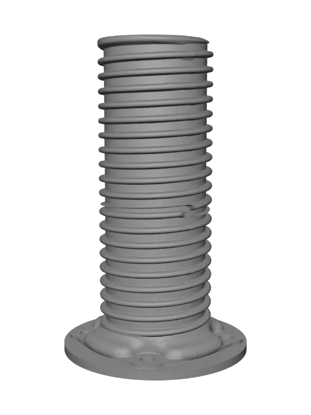 3D model for Rubber bellows with flange