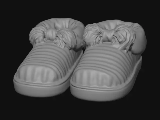 3D model for 一雙拖鞋，適合3d列印